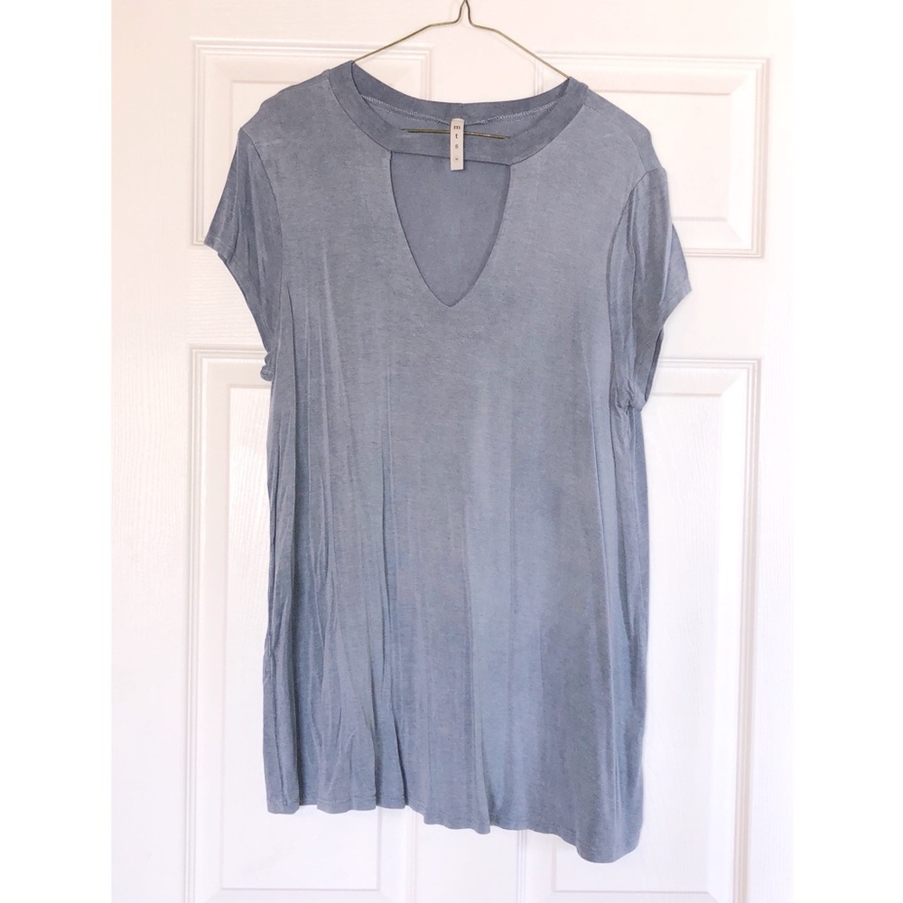 Light blue key hole tunic/top. Size medium